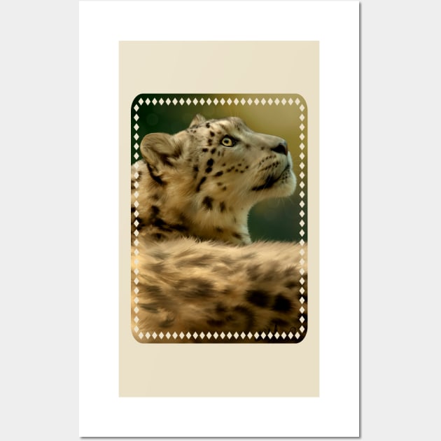 Contemplation- Snow Leopard Wall Art by BHDigitalArt